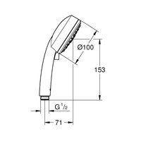 Grohe Handdouche Vitalio Comfort 100 3 Jets Chroom