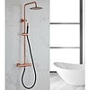 Opbouw Regendouche Set Boss & Wessing Copper Pro Thermostatisch Staaf Handdouche Geborsteld Koper 30 cm