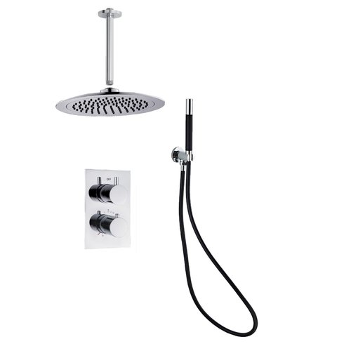 Inbouw Regendouche Set Boss & Wessing Talpa Pro met Plafondarm en Staaf Handdouche 20 cm 