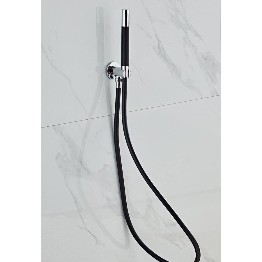 Inbouw Regendouche Set Boss & Wessing Talpa Pro met Plafondarm en Staaf Handdouche 20 cm