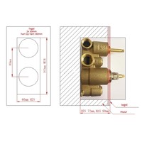 Inbouw Regendouche Set Boss & Wessing Talpa Pro met Plafondarm en Staaf Handdouche 20 cm