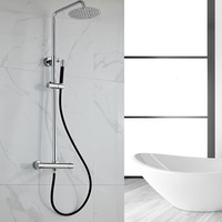 Opbouw Regendouche Set Boss & Wessing Talpa Pro Hoofddouche 30 cm met Staaf Handdouche