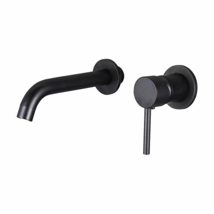 Inbouw Wastafelkraan Boss & Wessing Nero met Inbouwdeel Mat Zwart