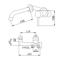 Inbouw Wastafelkraan Boss & Wessing Nero met Inbouwdeel Mat Zwart