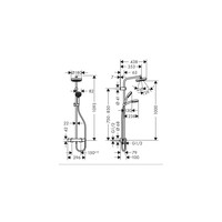 Regendoucheset Hansgrohe Thermostatisch MyClub Showepipe D180 Handdouche Chroom