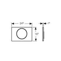 Bedieningsplaat Geberit Sigma 10 + DuoFresh Geurzuiveringssysteem Zwart