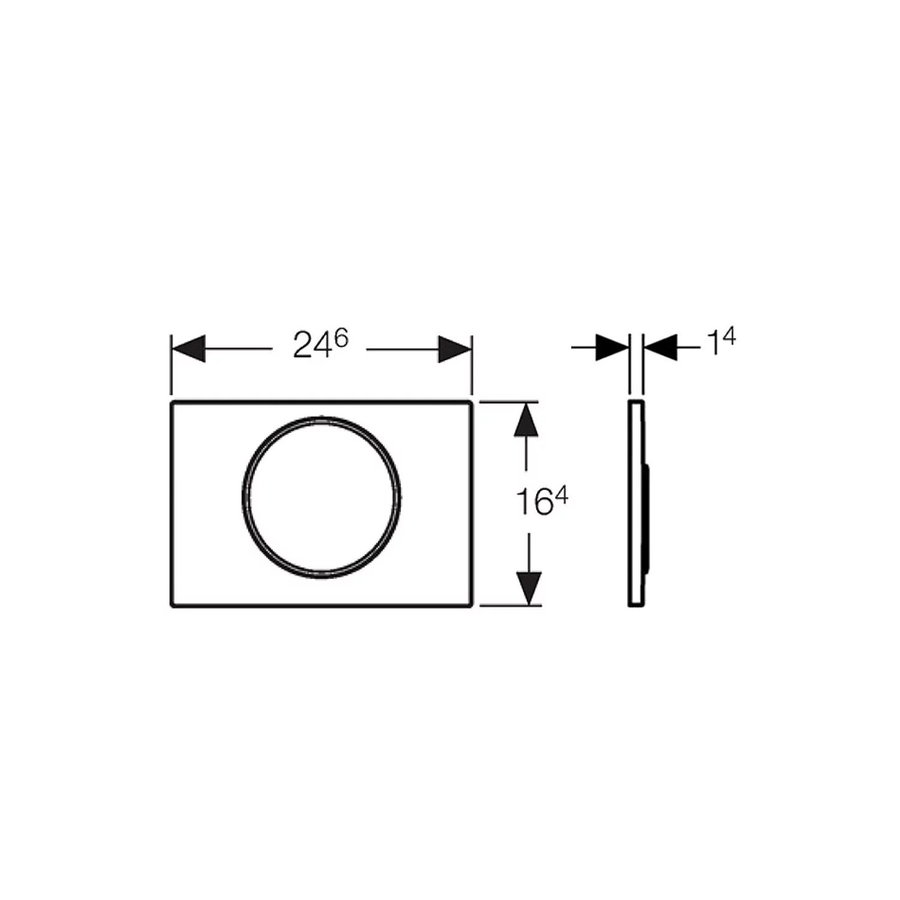 Bedieningsplaat Geberit Sigma 10 + DuoFresh Geurzuiveringssysteem Zwart