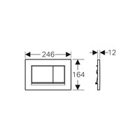 Bedieningsplaat Geberit Sigma 30 DF + DuoFresh Geurzuiveringssysteem Chroom