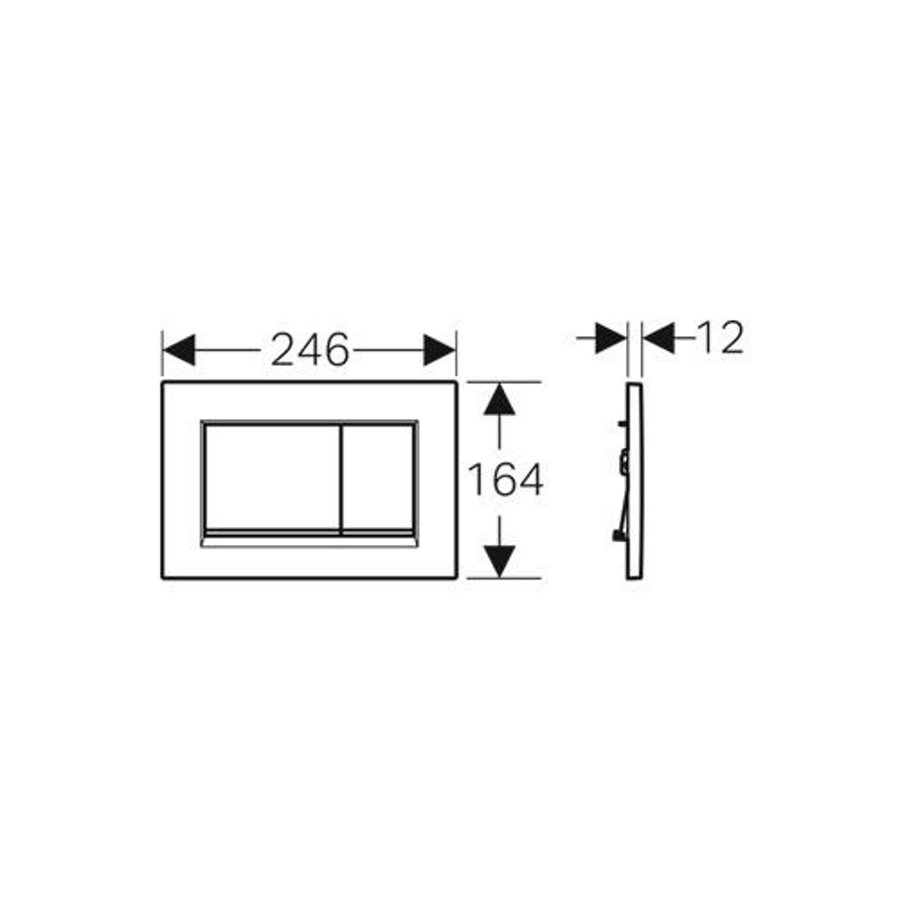 Bedieningsplaat Geberit Sigma 30 DF + DuoFresh Geurzuiveringssysteem Chroom