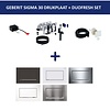 Geberit Bedieningsplaat Geberit Sigma 30 SF + DuoFresh Geurzuiveringssysteem Glansverchroomd