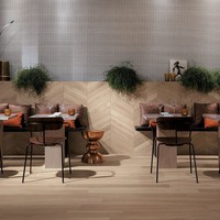 Wandtegel Visgraat Fapnest Maple Chevron 7,5x45 cm Keramiek Beige (Doosinhoud: 0,88 m2)