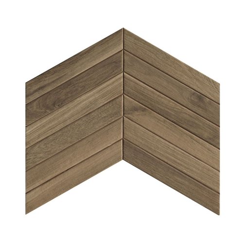 Wandtegel Visgraat Fapnest Brown Chevron 7,5x45 cm Keramiek Bruin (Doosinhoud: 0,88 m2) 