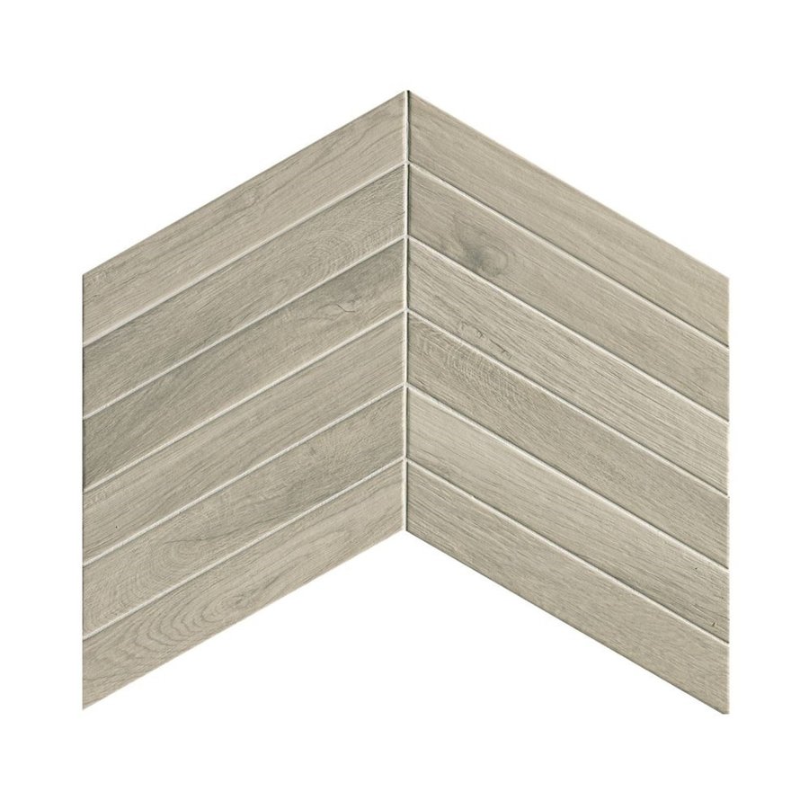 Wandtegel Visgraat Fapnest Silver Chevron 7,5x45 cm Keramiek Zilver (Doosinhoud: 0,88 m2)