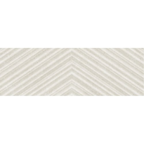 Vloertegel Mykonos Gant White Relieve 30x90 cm (Doosinhoud 1.35m2) 