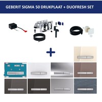 Bedieningsplaat Geberit Sigma 50 DF + DuoFresh Geurzuiveringssysteem Gitzwart