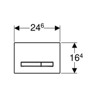 Bedieningsplaat Geberit Sigma 50 DF + DuoFresh Geurzuiveringssysteem Gitzwart