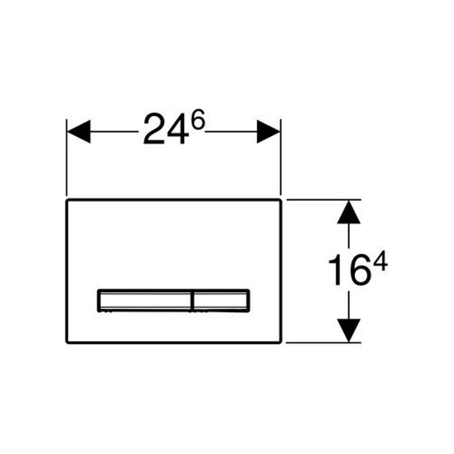 Bedieningsplaat Geberit Sigma 50 DF + DuoFresh Geurzuiveringssysteem Gitzwart