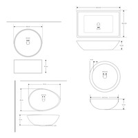 Salenzi Waskomset Beton Mat Grijs (Keuze Uit 4 Vormen)