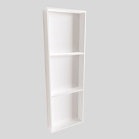 In Of Opbouwnis Boss & Wessing 89.5x29.5x8 cm met 3 Schappen Wit