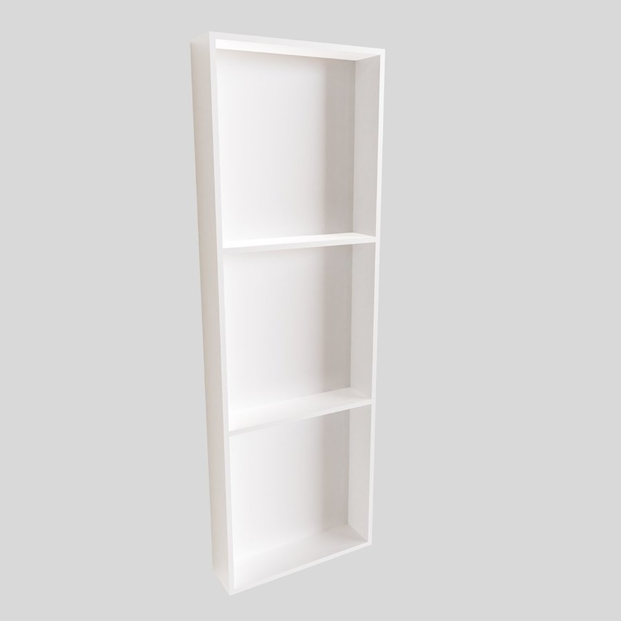 In Of Opbouwnis Boss & Wessing 89.5x29.5x8 cm met 3 Schappen Wit