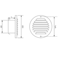 Schoepen Ventilatierooster met Klemveren Weha Rond 10 cm RVS