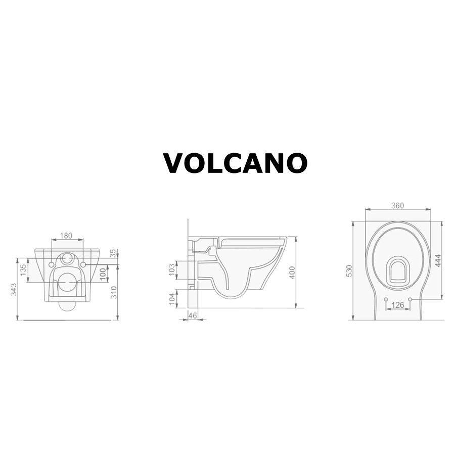 Wandcloset Boss & Wessing Volcano met Soft-Close Toiletzitting Wit