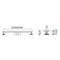 Douchegoot Brauer RR 700 Flens 70 cm Draaibare Sifon Geborsteld RVS