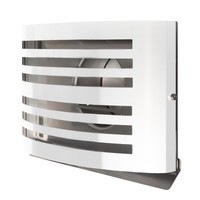 Overdruk Ventilatierooster Alfa 12.5 cm Mat Wit