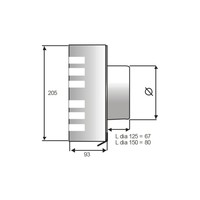 Overdruk Ventilatierooster Alfa 12.5 cm Mat Wit