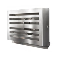 Overdruk Ventilatierooster Beta 12.5 cm Geborsteld RVS