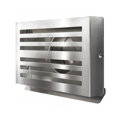 Overdruk Ventilatierooster Beta 15 cm Geborsteld RVS 