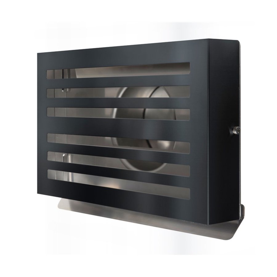 Overdruk Ventilatierooster Beta 15 cm Mat Zwart