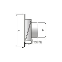 Overdruk Ventilatierooster Sigma 12.5 cm Mat Wit