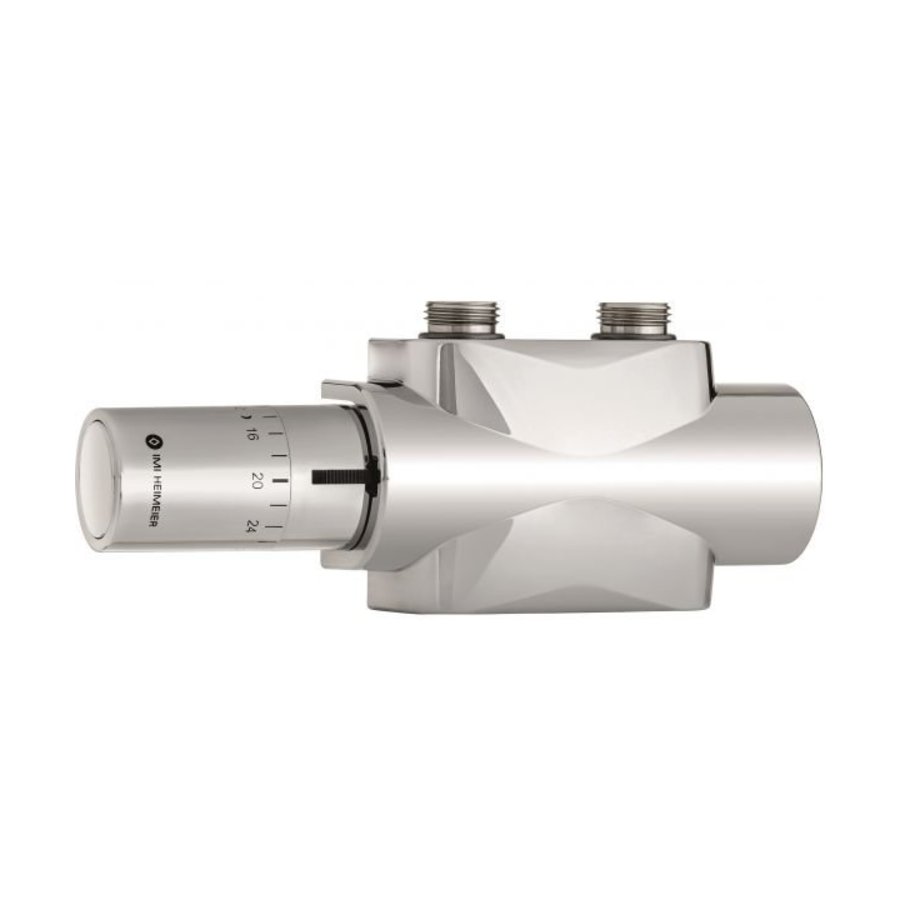 Onderblokset IMI Heimeier Rechts en Haaks 1/2'' Chroom