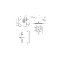 Vado Altitude Inbouw Douche Thermostatisch Compleet Inclusief Handset En Regendouche Chroom