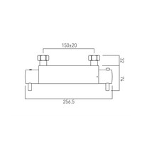 Douchekraan Vado Celsius Thermostatisch HoH 15 cm Chroom