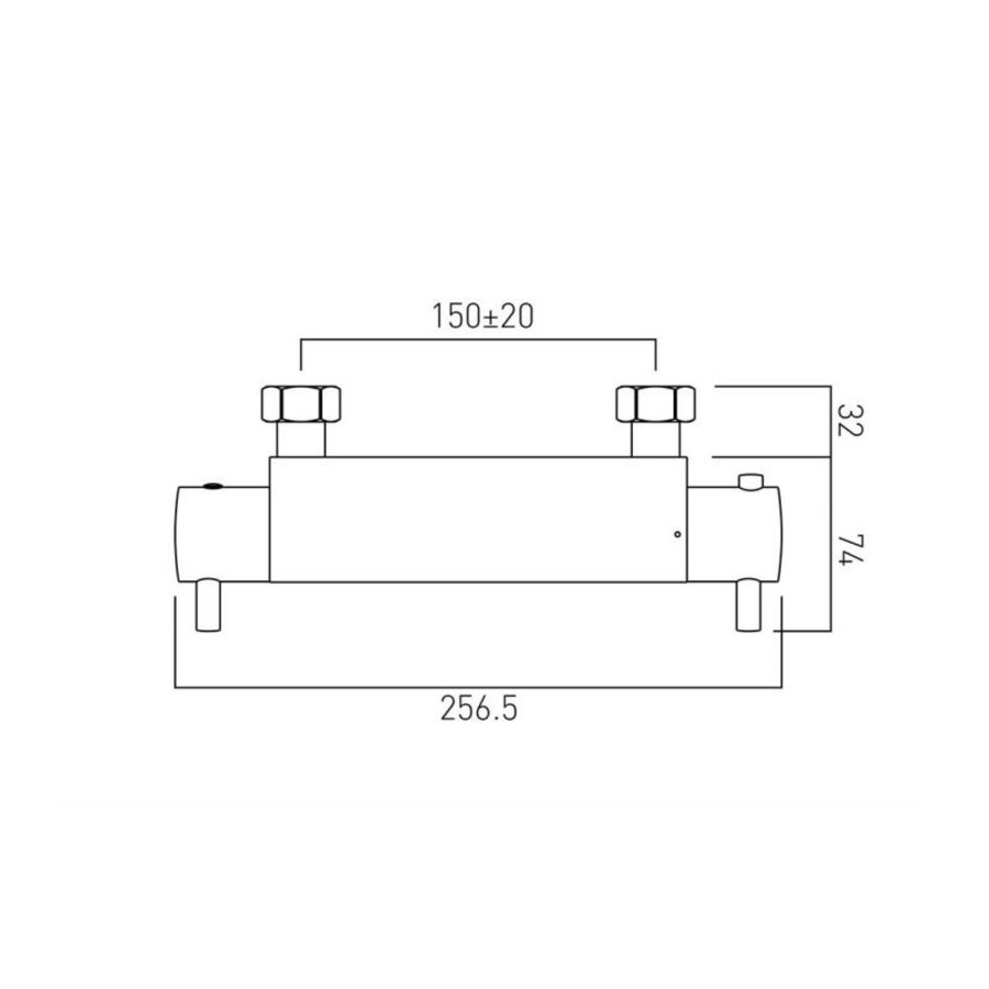 Douchekraan Vado Celsius Thermostatisch HoH 15 cm Chroom