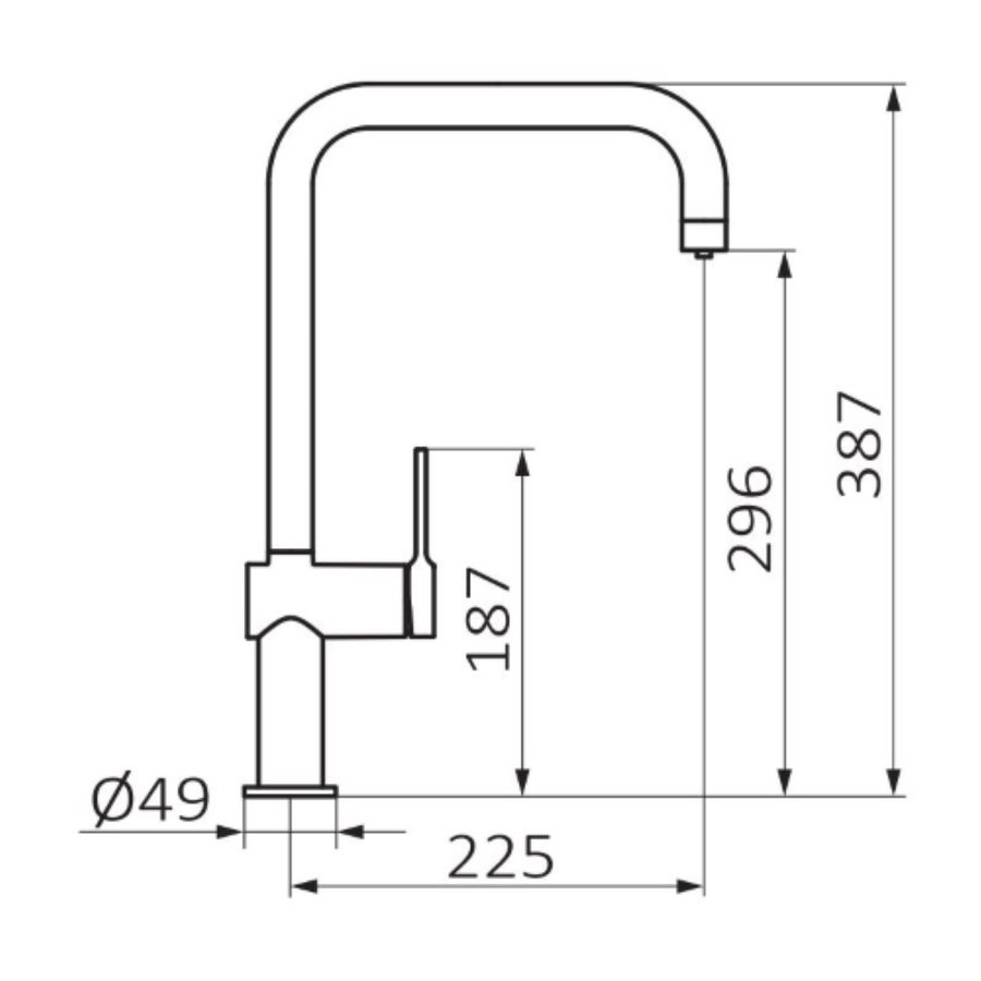 Keukenkraan Elektronisch GRB Kitchen 38,7 cm met Gezuiverd Water Touche Bediening Chroom