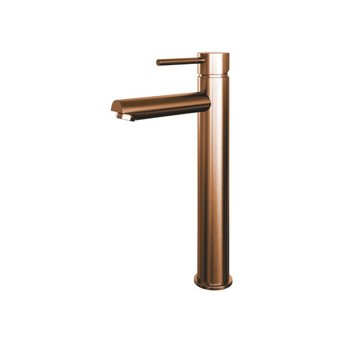 Wastafelmengkraan Brauer Copper Edition Coldstart Opbouw Hoog Ronde Hendel Geborsteld Koper PVD 