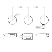 Inbouw Badkraan GRB InCool Thermostatisch Messing Wit