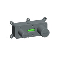 Inbouw Wastafelmengkraan Brauer Copper Edition Coldstart Gebogen Uitloop Halfronde Hendel Rechts Geborsteld Koper PVD Met Rozetten