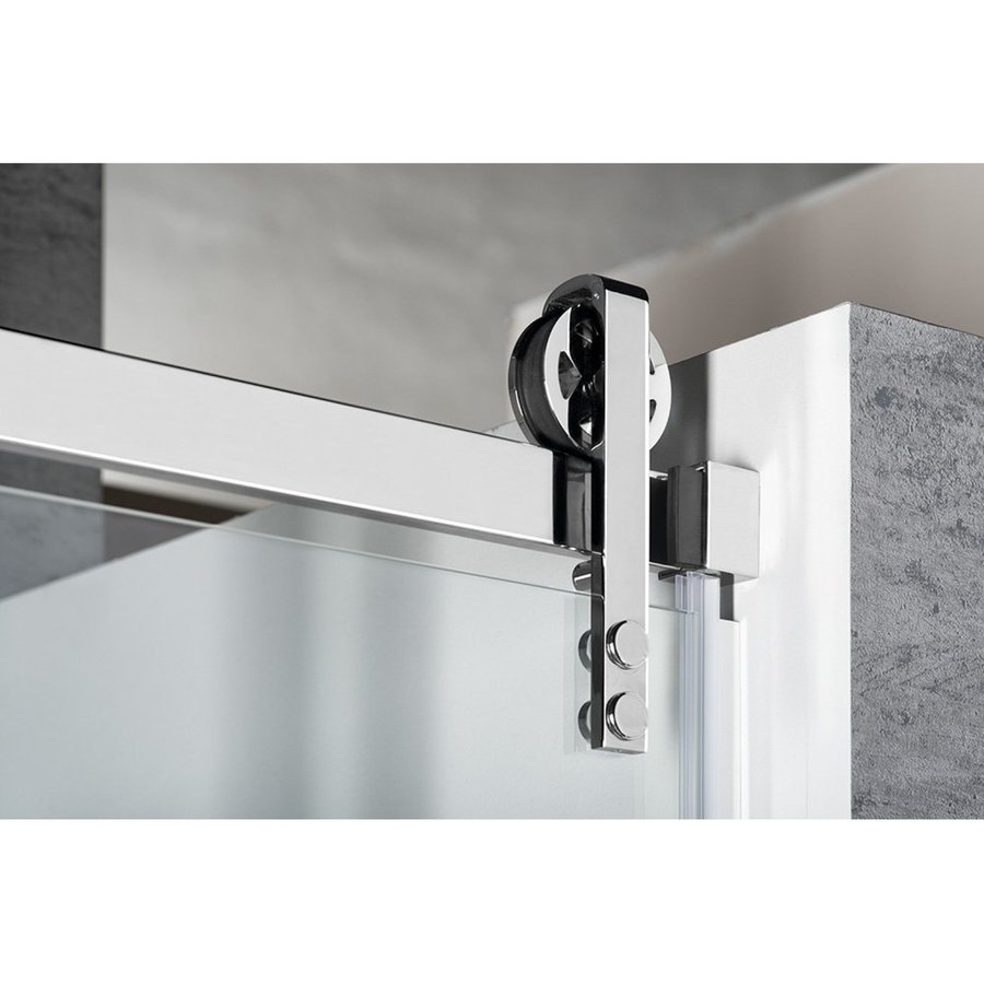 Nisdeur Sapho Volcano Schuifdeur 140x200 cm 8 mm Gecoat Glas Mat Zwart