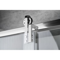 Nisdeur Sapho Volcano Schuifdeur 180x200 cm 8 mm Gecoat Glas Mat Zwart