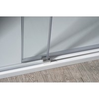 Nisdeur Sapho Volcano Schuifdeur 180x200 cm 8 mm Gecoat Glas Mat Zwart