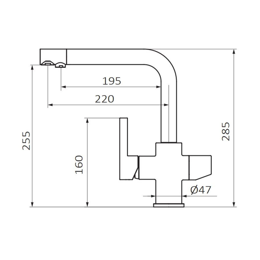 Keukenkraan GRB Kitchen met Gezuiverd Water en Filter Chroom