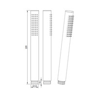 Staafhanddouche Brauer Brushed 22 cm Geborsteld Nikkel