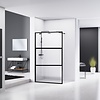 Douchewand Van Rijn ST04 Helder Glas 8 mm Aluminium Profiel Zwart 120x200 cm