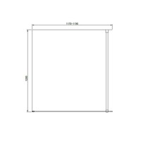 Douchewand Van Rijn ST04 Helder Glas 8 mm Aluminium Profiel Zwart 120x200 cm