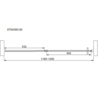 Nisdeur Van Rijn ST04 Aluminium Profiel 6 mm Helder Glas 120x200 cm Zwart Frame