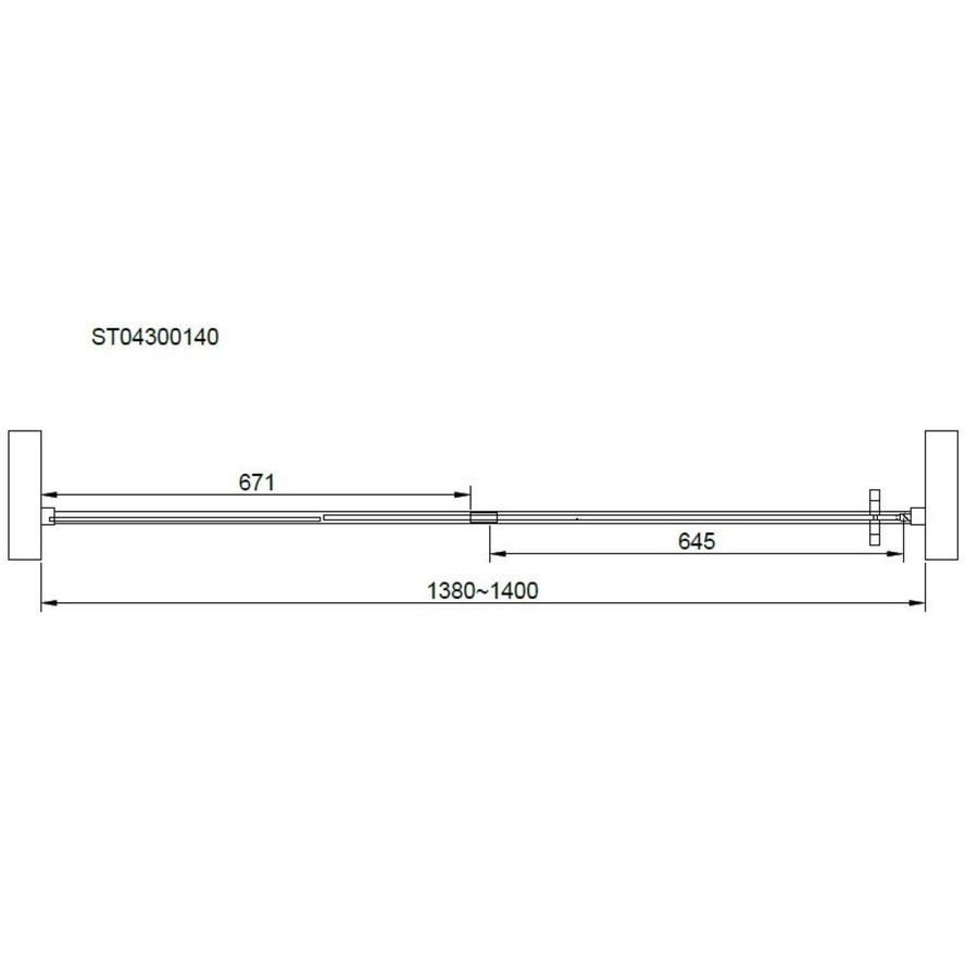 Nisdeur Van Rijn ST04 Aluminium Profiel 6 mm Helder Glas 140x200 cm Zwart Frame